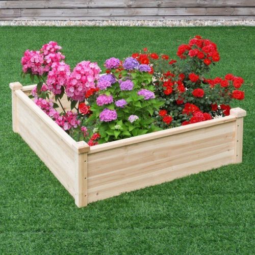 Wooden Square Garden Vegetable Flower Bed Wooden Square Garden Vegetable Flower Bed
