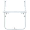 Hanging Balcony Table White 23.6"x25.2"x32.9" Plastic Rattan Look