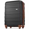 Luggage Sets 5 Piece, Expandable ABS Durable Suitcase with Travel Bag and Hanging Toiletry Bag, Carry On Luggage Suitcase Set with 360¬∞ Spinner Wheel