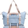 Luggage Sets 4 Piece, Expandable ABS Durable Suitcase with Travel Bag, Carry On Luggage Suitcase Set with 360¬∞ Spinner Wheels, light blue