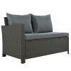 U_STYLE Patio Furniture Set,6 Piece Outdoor Conversation Set, Dining Table Chair with Bench and Cushions(As same as WY000262AAE)