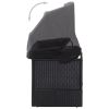 Patio Sofa Bed with Canopy Poly Rattan Black