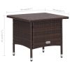 2 Piece Patio Lounge Set with Cushions Poly Rattan Brown