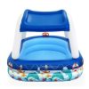 Inflatable outdoor swimming pool with UV sunshades