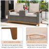 U_Style Outdoor Comfort Adjustable Loveseat,Armrest With Storage Space With 2 Colors,Suitable For Courtyards, Swimming Pools And Balconies, etc.