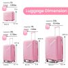 Luggage Sets 4 Piece(14/20/24/28), Expandable Lightweight Suitcase with 4 Double 360 Degrees Mute Spinner Wheels PP Materials Durable TSA Lock Travel