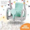 Toddler Slide and Swing Set 3 in 1, Kids Playground Climber Swing Playset with Basketball Hoops Freestanding Combination Indoor & Outdoor