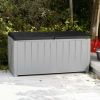 New Outdoor All Weather 90 Gallon Plastic and Resin Deck Box, Black