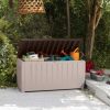 New Outdoor All Weather 90 Gallon Plastic and Resin Deck Box, Black