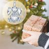 1pc, Cute Crystal Elephant Statue Cut Glass Decorative Statue Animal Festival Decorative Ornaments