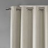 Printed Heathered Blackout Grommet Top Curtain Panel
