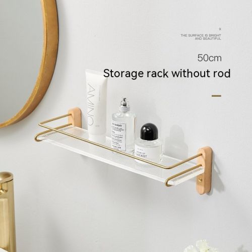 Acrylic Bathroom Walnut Storage Rack Punch Free Storage Rack