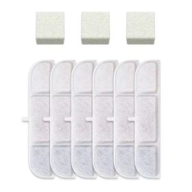 Automatic Circulation Unplugged Pet Water Dispenser Filter Element (Option: White-KF74 Filter Element 6pcs)
