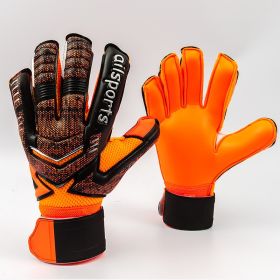 Goalkeeper gloves with fingers (Option: Orange-11number)