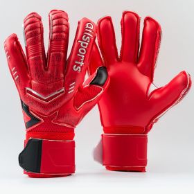 Goalkeeper gloves with fingers (Option: Red-8number)