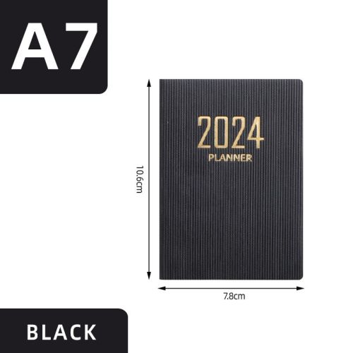 2024a7 English Schedule Book Creative Small Pocket Notebook
