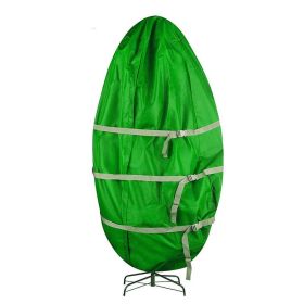 Outdoor Furniture Cover Christmas Tree Dust Cover Waterproof Oxford Cloth Storage Bag Christmas Tree Storage Bag (Color: Green, size: 45*100in)