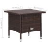 3 Piece Patio Lounge Set with Cushions Poly Rattan Brown