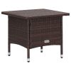 3 Piece Patio Lounge Set with Cushions Poly Rattan Brown