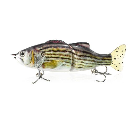 100mm PVC Soft Tail 2 Sections Simulation Bait ABS Plastic
