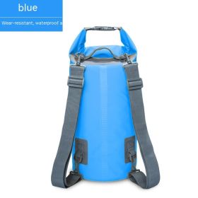Waterproof Bag PVC Waterproof Bag Swimming Beach Drifting Camouflage Backpack (Option: Sky Blue-15L)